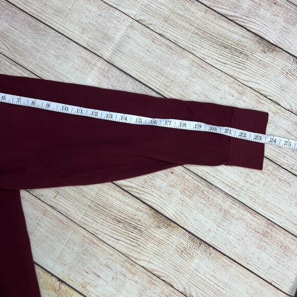 L.L.Bean Burgundy Long Sleeve Henley Shirt Traditional Fit Men's M Tall - Picture 4 of 12